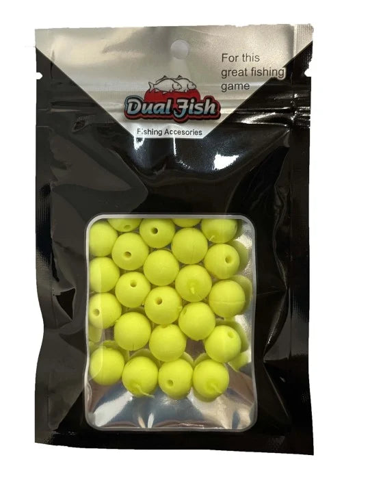 Bile din silicon 10MM, cu aroma adaugata, pentru pescuit, culoare galben fluo
