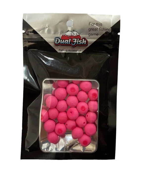 Bile din silicon 10MM, cu aroma adaugata, pentru pescuit, culoare roz fluo