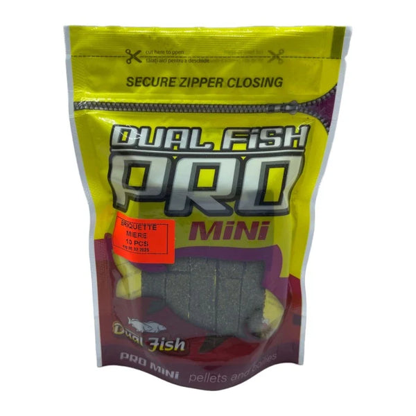 Momeala pentru pescuit briquet srot floarea soarelui, dreptunghiulara, aroma de MIERE, 10 bucati /pachet