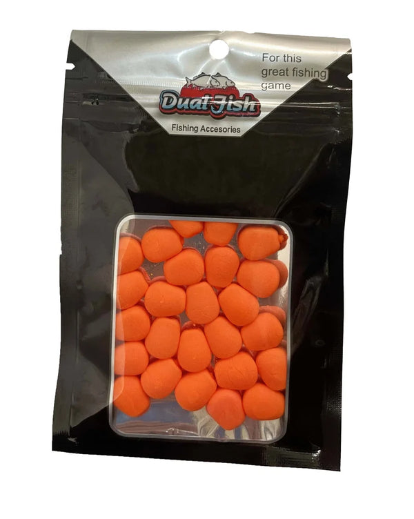 Porumb flotant din silicon, cu aroma adaugata, pentru pescuit, culoare portocaliu fluo