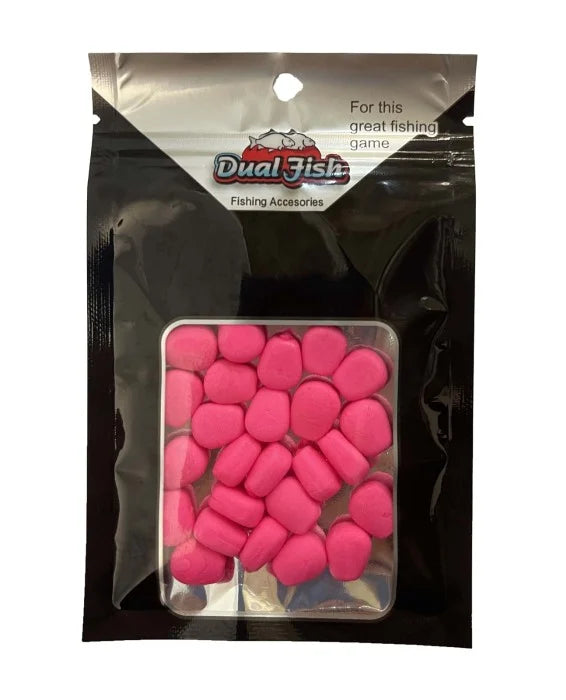 Porumb flotant din silicon, cu aroma adaugata, pentru pescuit, culoare roz fluo